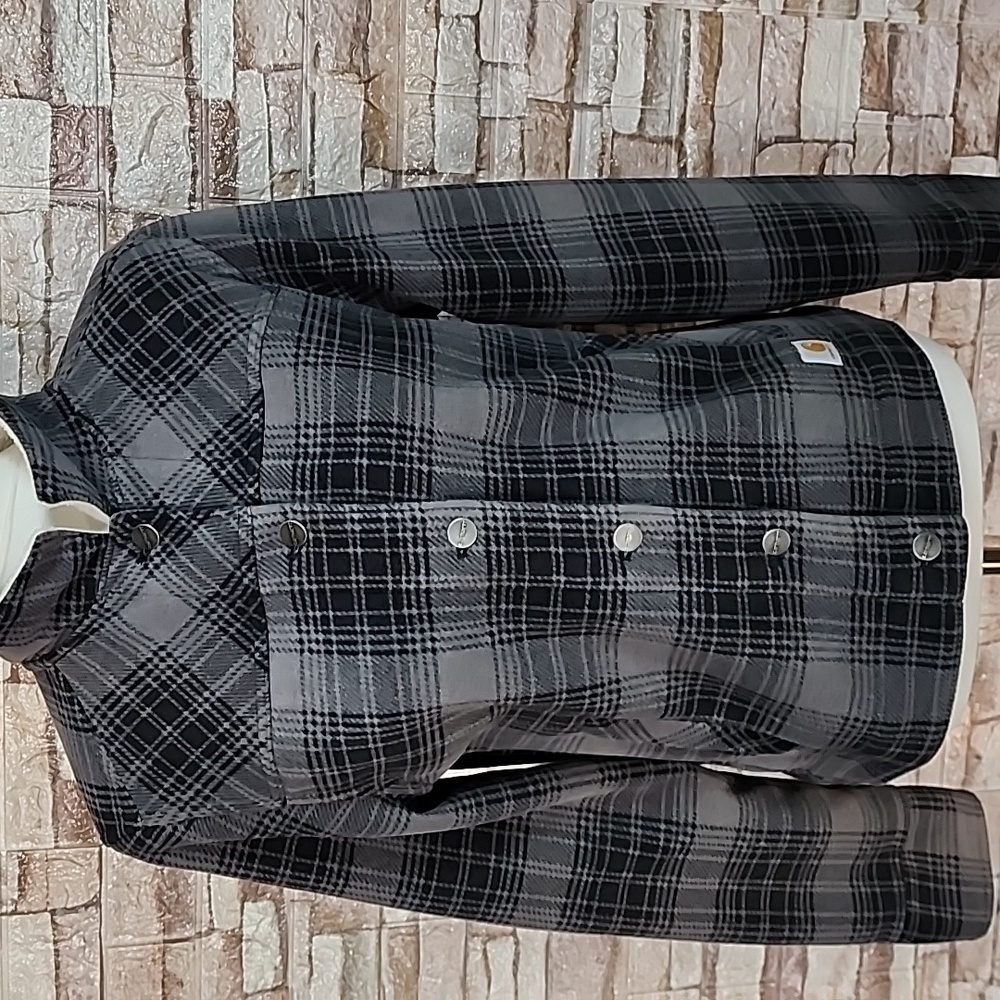 Carhartt  Plaid Black and Gray  Jacket